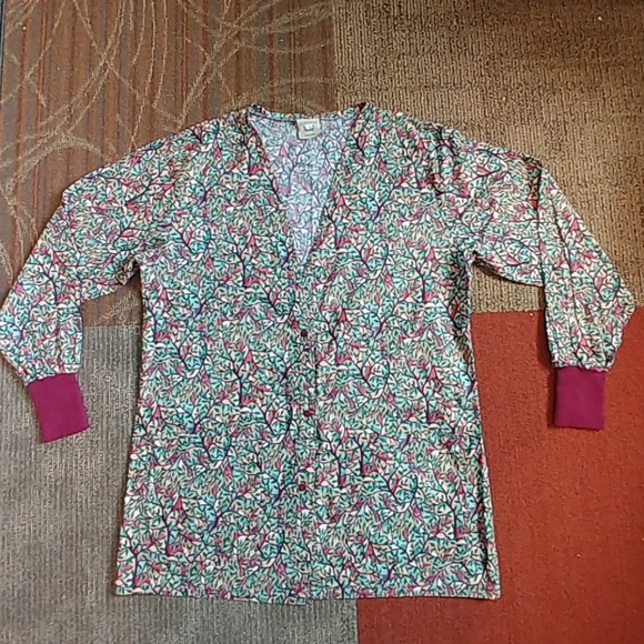 Cottonality Trees Scrub Jacket - Picture 1 of 4
